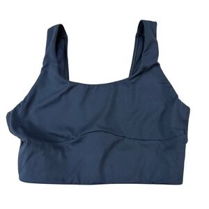 Gymshark Womens B4A9L Square Neck Sports Bra Navy Blue Small